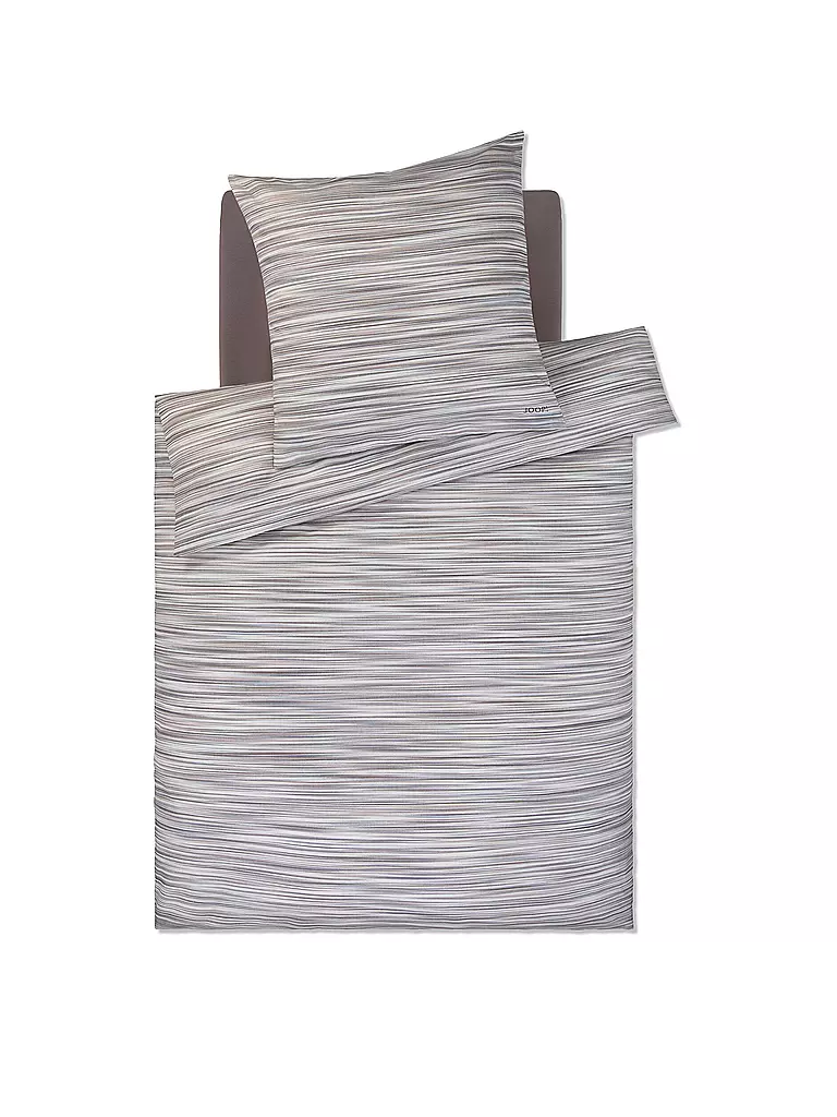 JOOP Satin Bettwäsche VIVID 70x90cm/140x200cm Stone grau