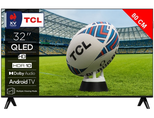 TCL - TV LED 80 cm 32S4K HD QLED avec Android TV 2025