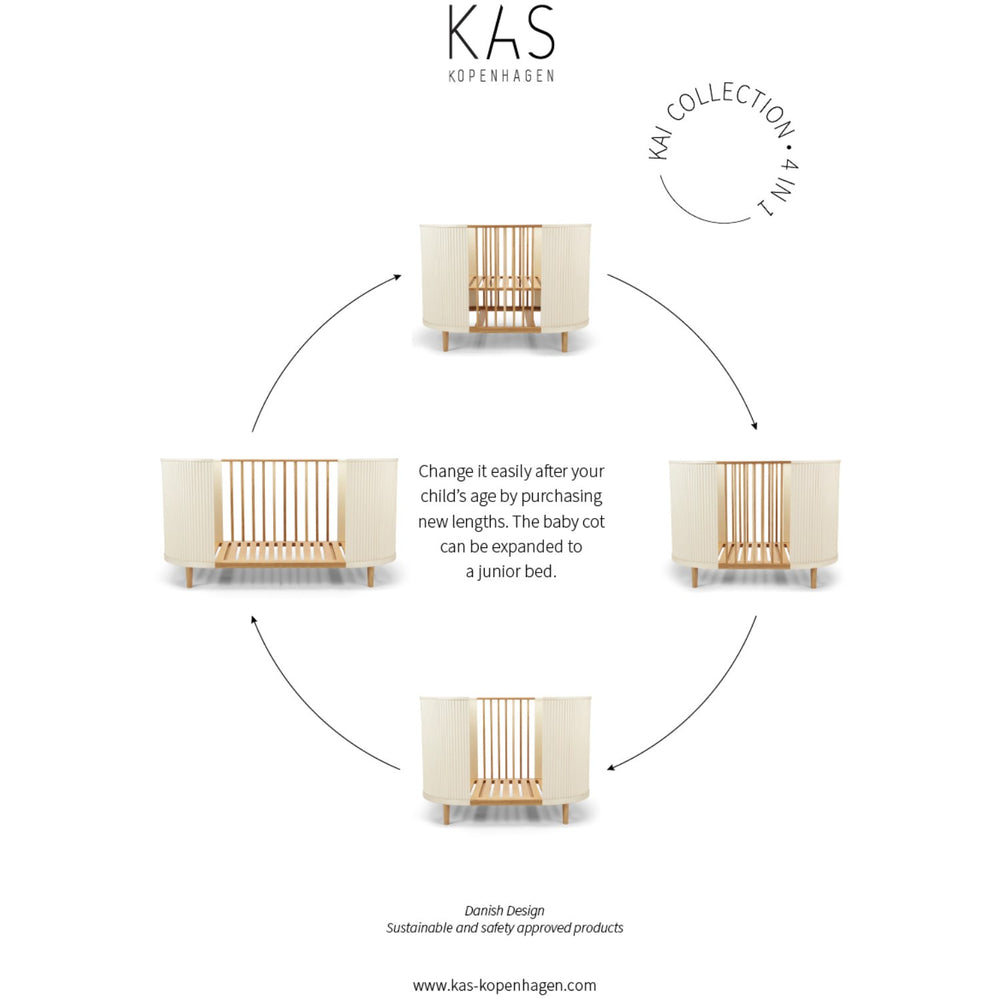 Køb KAS Kopenhagen Oak Kai Baby Cot
