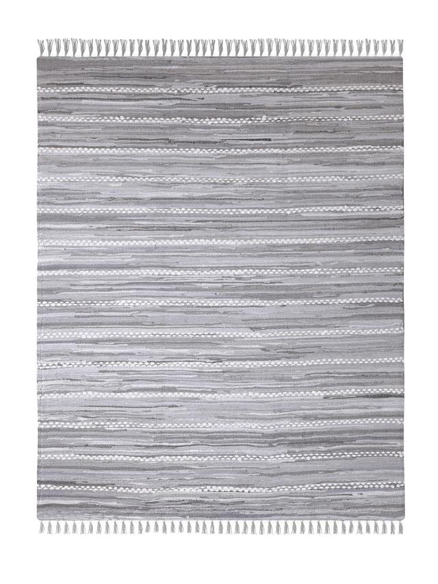 Streifenteppich mit Farbverlauf und Fransen, 170 x 120 cm