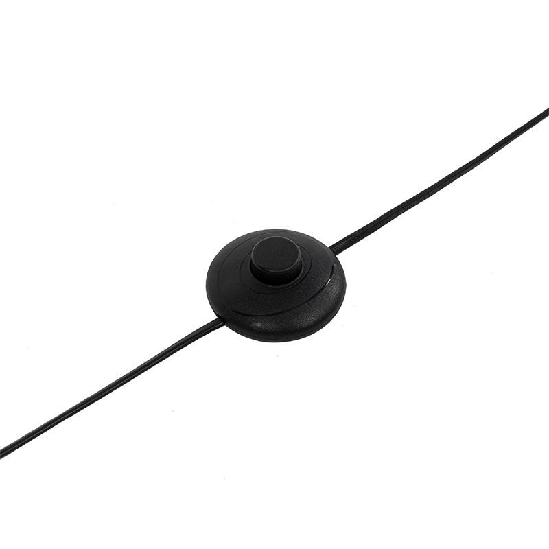 Design vloerlamp zwart met stoffen kappen 5-lichts - Melis