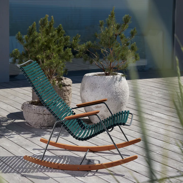 HOUE - CLICK Outdoor Rocking Schaukelstuhl, dusty light blue