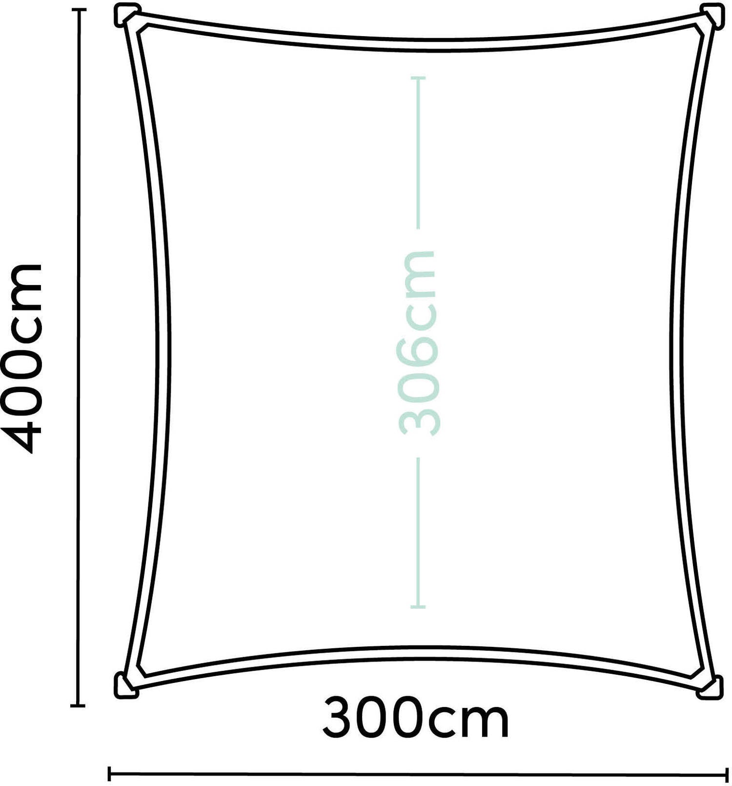 Platinum schaduwdoek rechthoek Sun & Shade Coolfit wit 400 x 300 cm