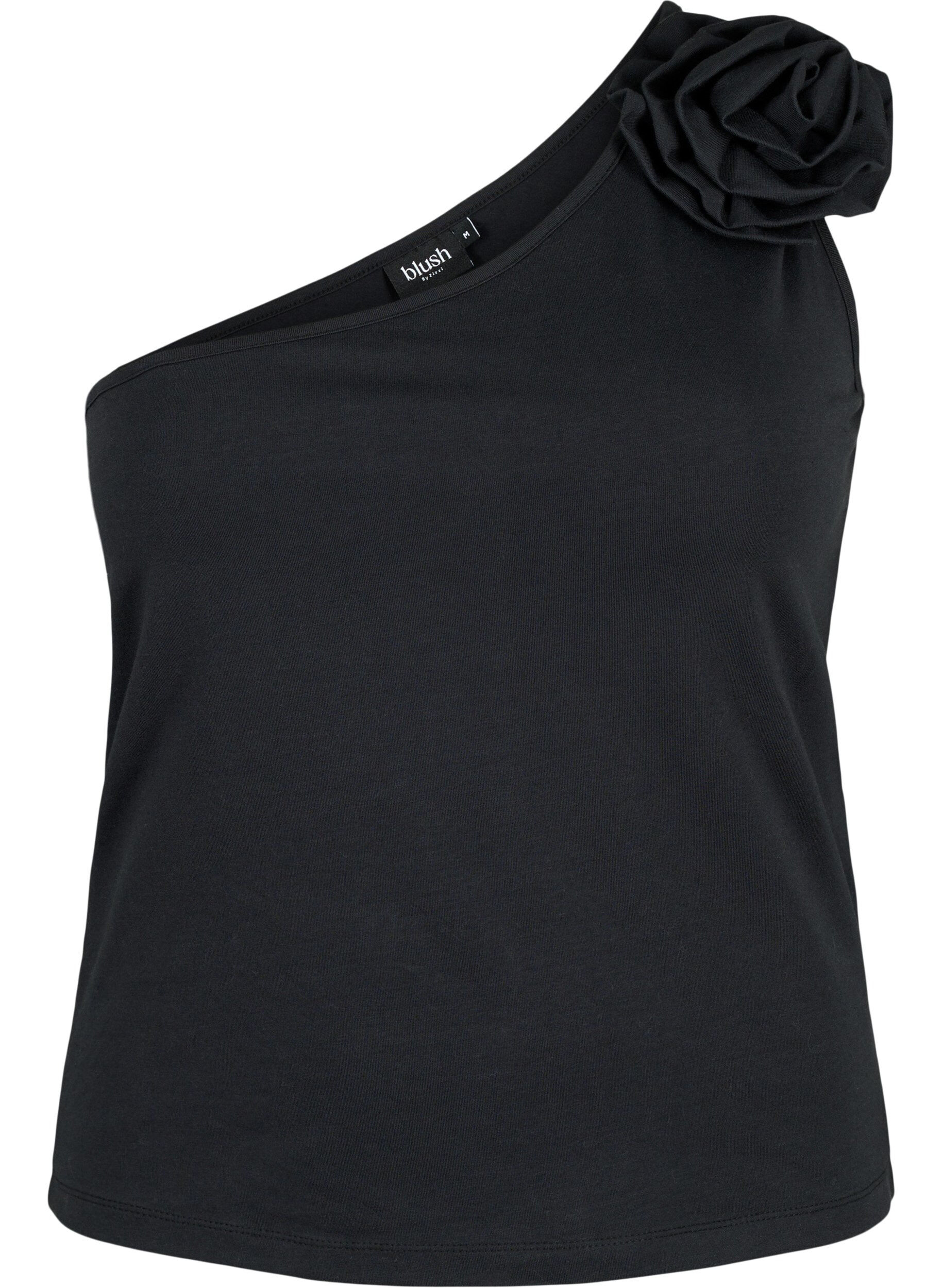 One-shoulder top med rose