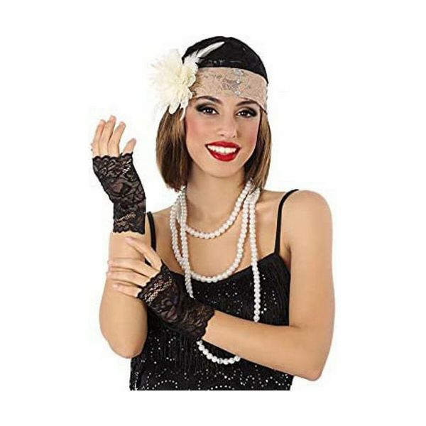 Bigbuy Gorro e Luvas Acessórios para Fantasia Charleston