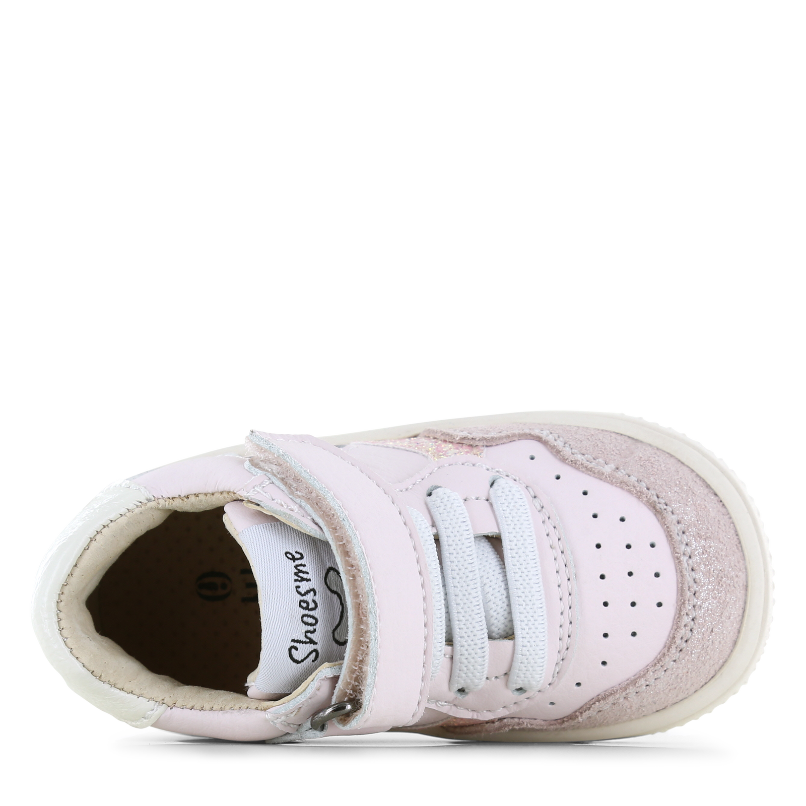 Shoesme shiny roze sneaker Leer, Metallic, Suède | Meisjes schoenen