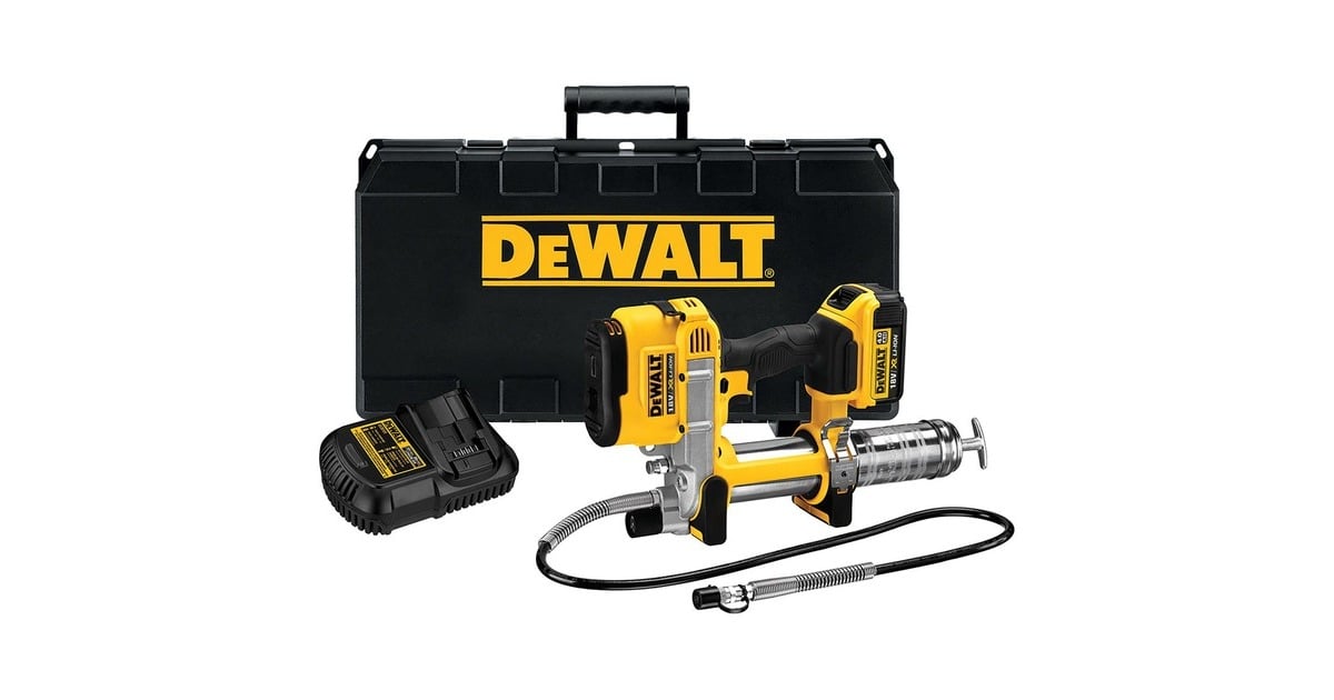 DEWALTAccu vetspuit DCGG571NK 18V  (Geel/zwart, Accu en oplader niet inbegrepen)