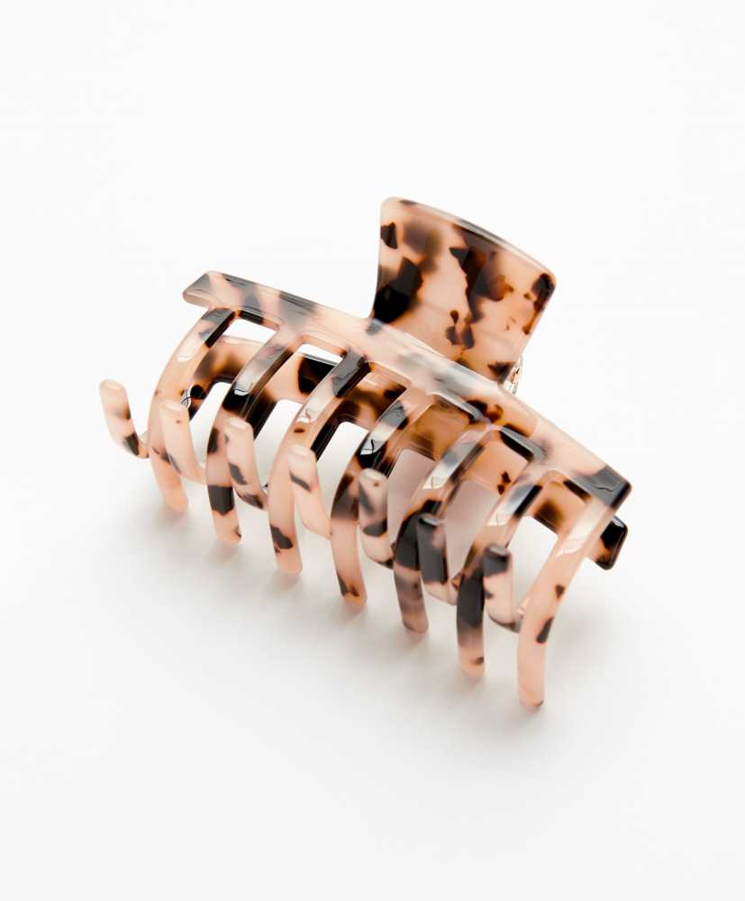 Presilha de cabelo espiral com efeito de casco de tartaruga