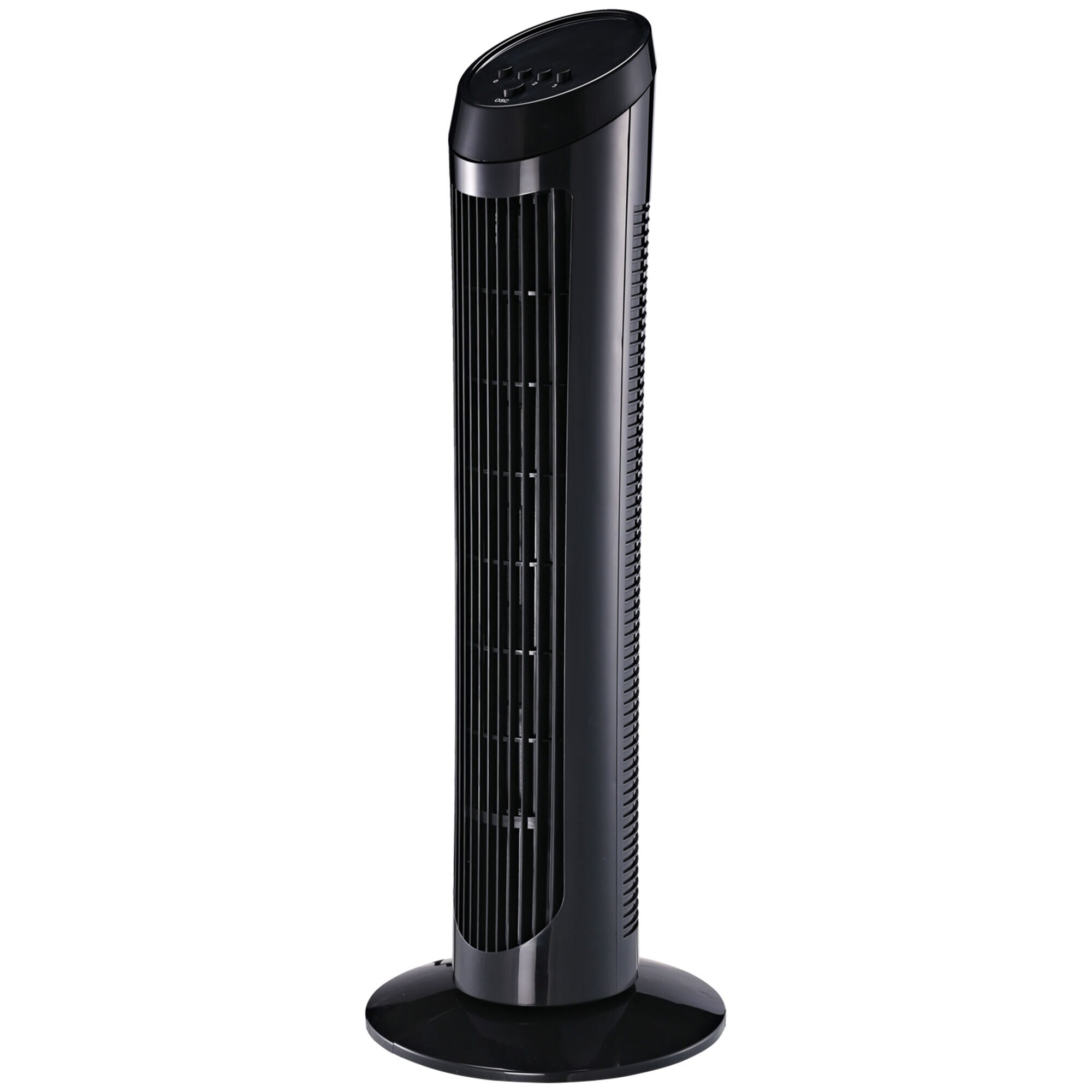 HOMCOM Turmventilator mit 3 Belüftungsstufen schwarz 27 x 75 cm (ØxH)