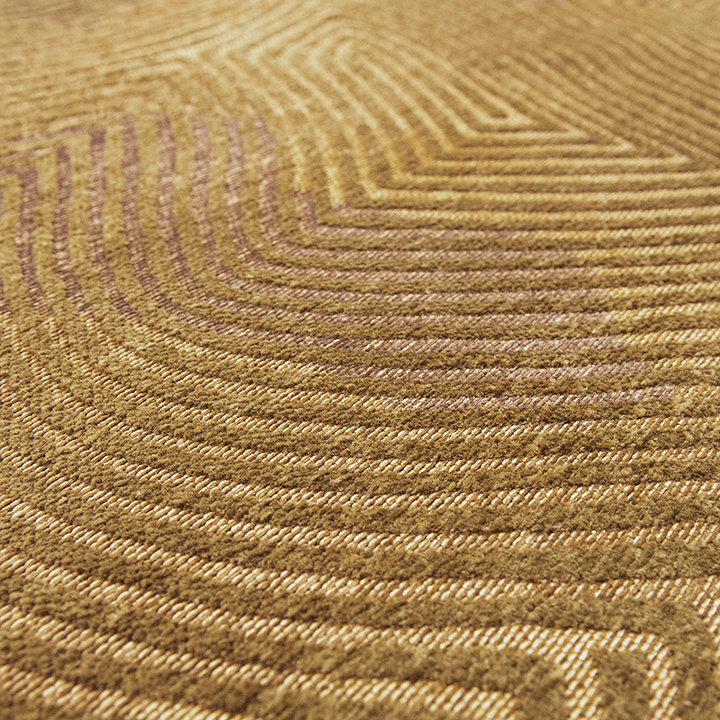 Rond modern vloerkleed - Meditation Coral 9226 Okergeel