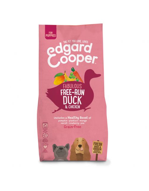 Edgard&Cooper Free-Run Duck Puppy Eend&Kip&Banaan - Hondenvoer