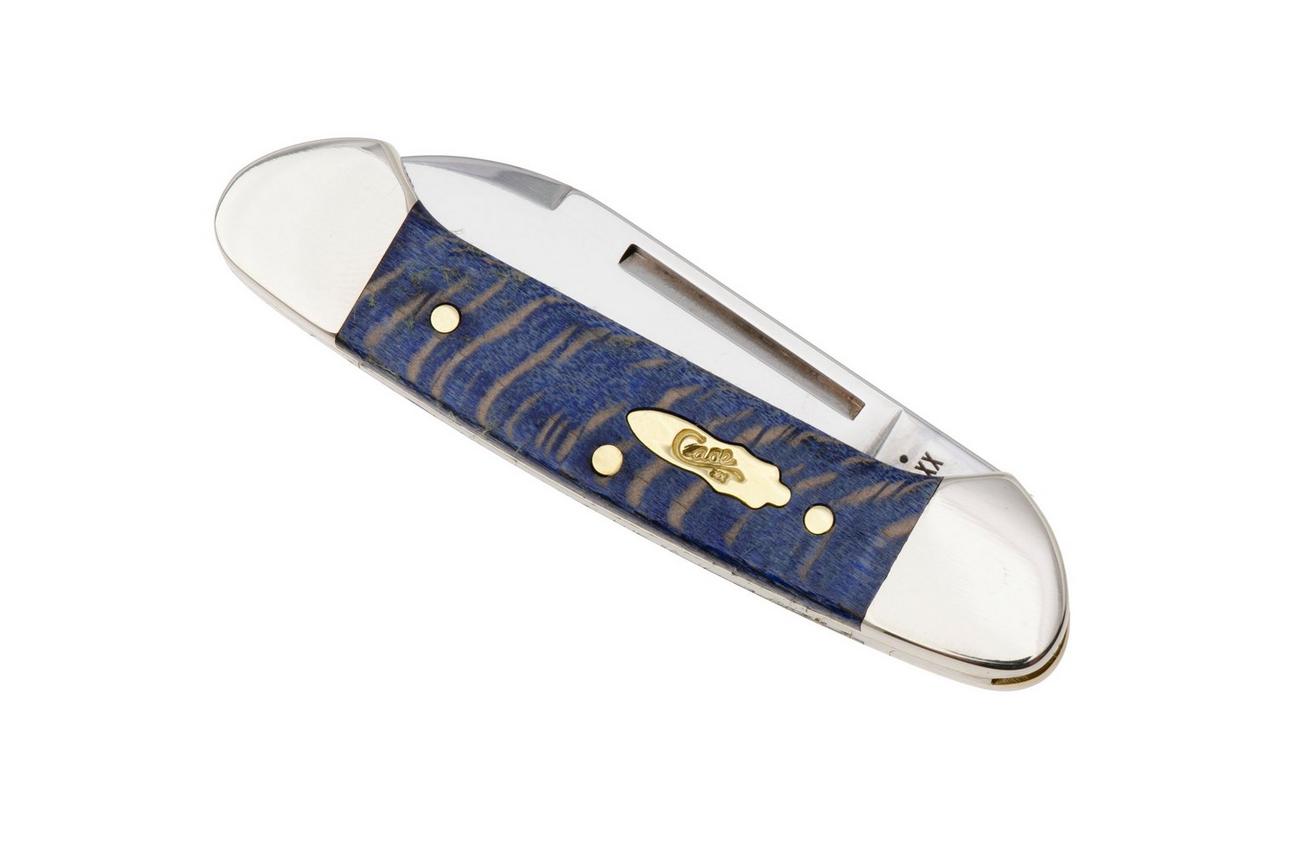 Case Baby Butterbean, Smooth Blue Sycamore Wood 63733, 72132 SS zakmes