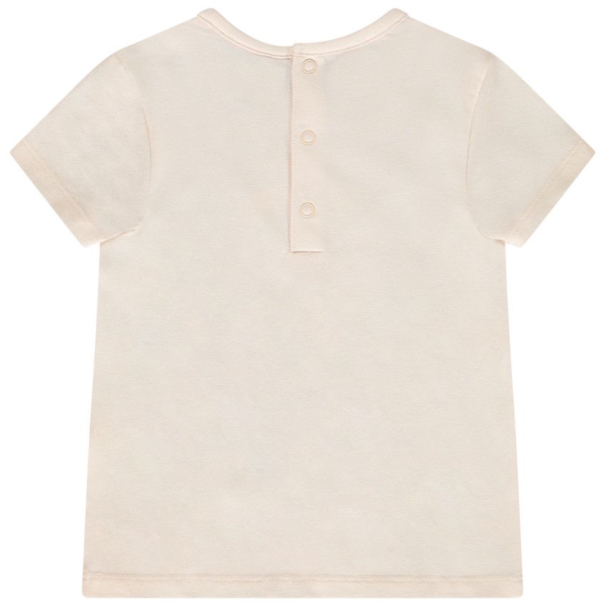T-shirt manches courtes en jersey print fantaisie pour bébé fille - Rose