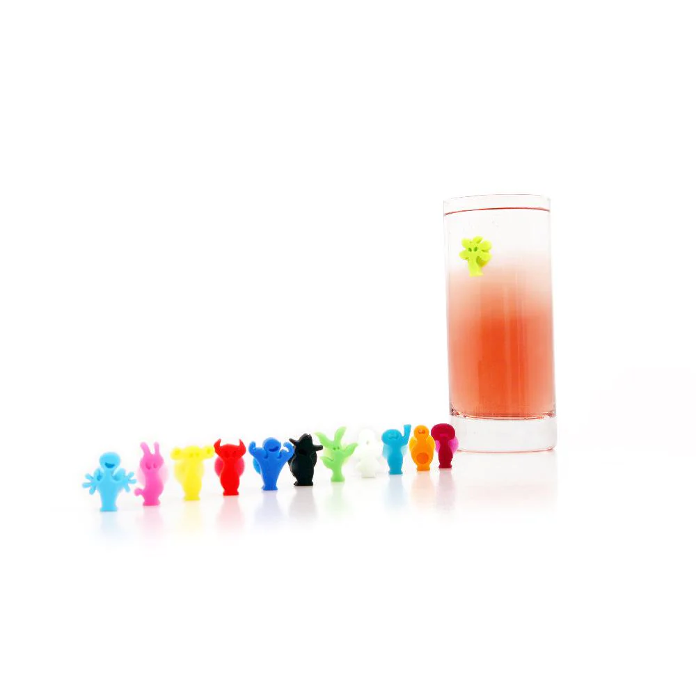 Boite 12 marque-verres fantaisie Vacuvin