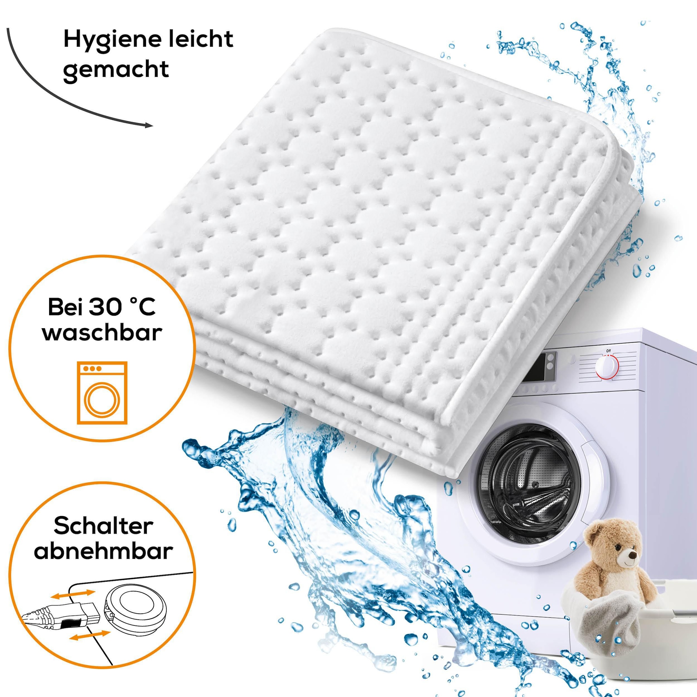 BEURER Wärmeunterbett »UB 30, mit Baumwoll-Oberseite für ein kuschelig vorgewärmtes Bett« 3 Temperaturstufen, maschinenwaschbar, atmungsaktiv