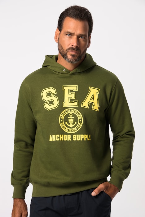 Hoodie, Kapuzensweater, Print vorne, bis 8 XL