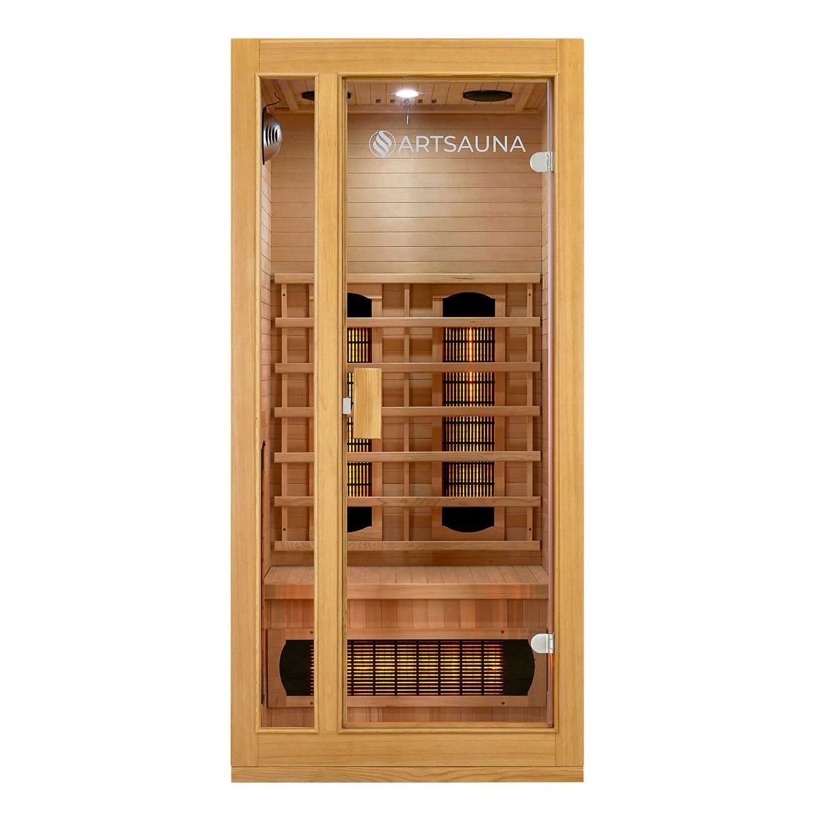 Artsauna Infrarotkabine Nyborg S90V Vollspektrumstrahler & Ambiente LED Beleuchtung – Kabine für 1