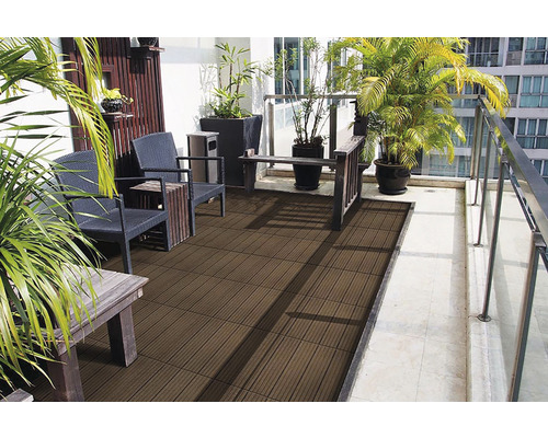 Easytile gerecyclede kliktegel 30 x 30 x 1,5 cm 1 pak van 6 bruin