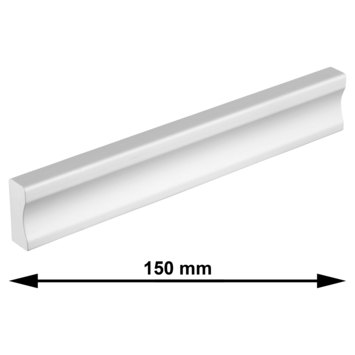 Greep Vierkant aluminium 150mm