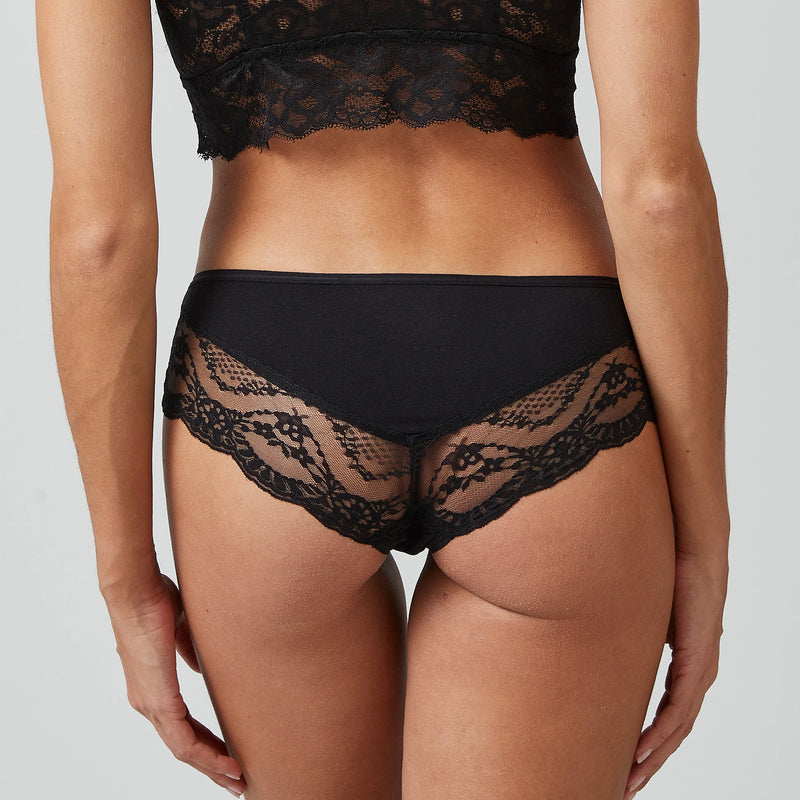 Hipster Panties mit Spitze aus Bio-Baumwolle Mix (Apricot/Grün/Schwarz)
