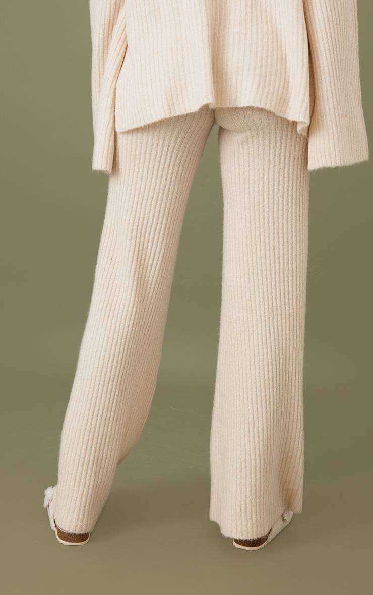 Avoine Pantalon Large En Maille Côtelée Luxe Tall