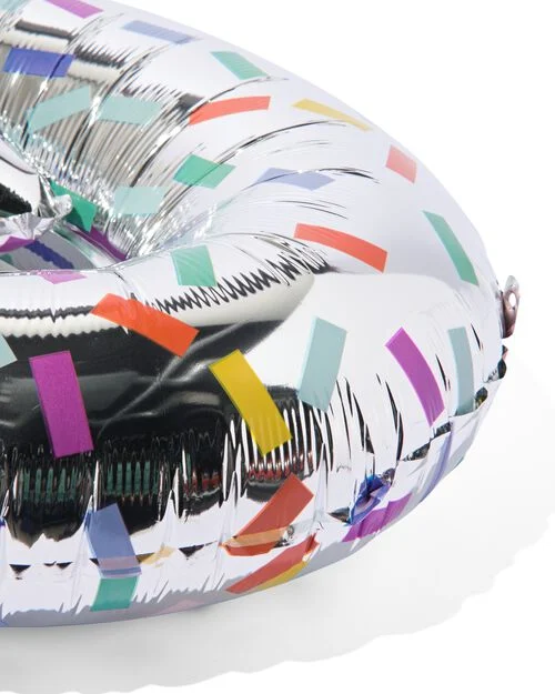 ballon alu chiffre 6 confetti XL