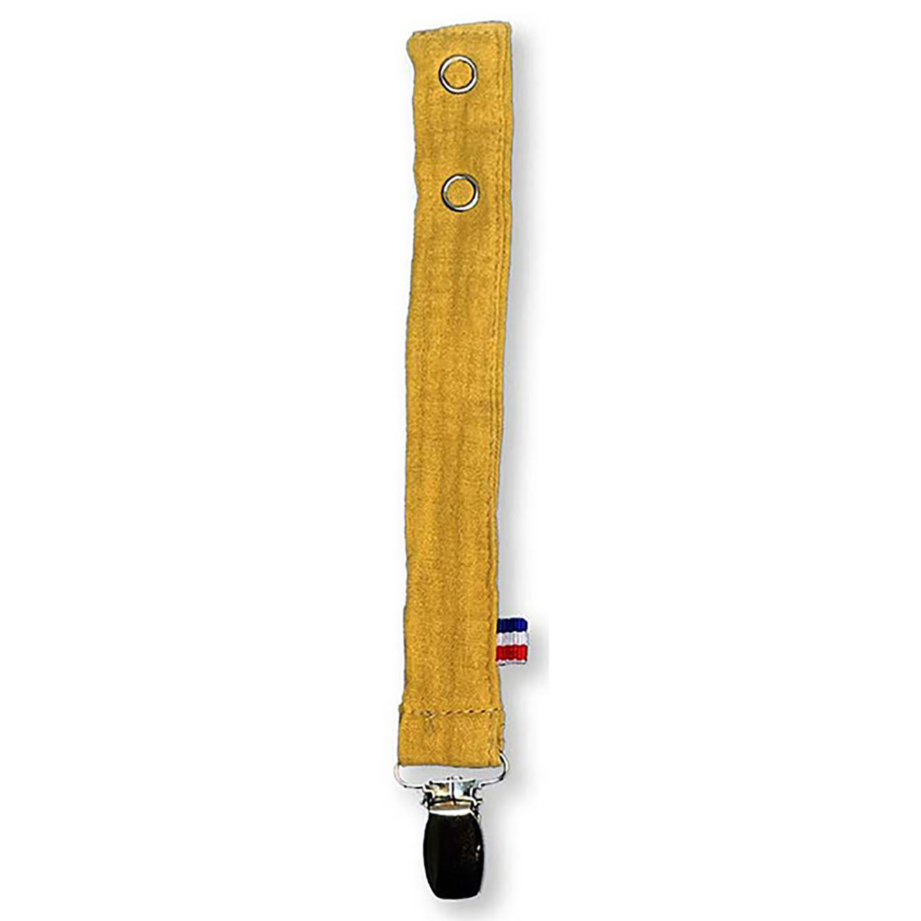 Papate Attache Tétine en Coton Bio Teddy honey - 17x2 cm