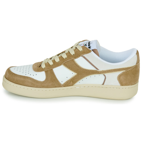 Diadora - MAGIC BASKET LOW SUEDE LEATHER - Blanc / Beige