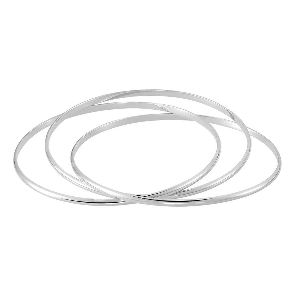 Bracelet Jonc Hugoline Argent Blanc