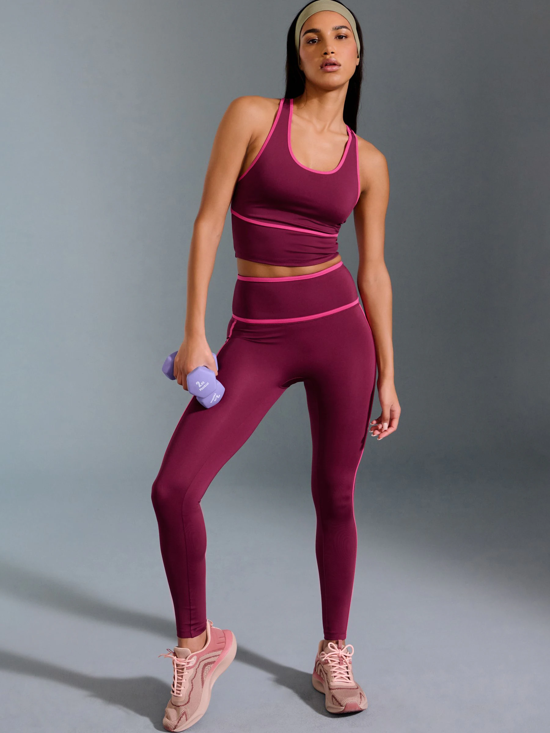 Bordeaux Rood bies - Power Active sportlegging
