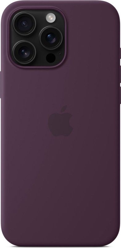 Apple Silicone Backcover MagSafe voor de iPhone 16 Pro Max Plum