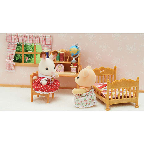 Sylvanian Families landhus børneværelse med køjeseng