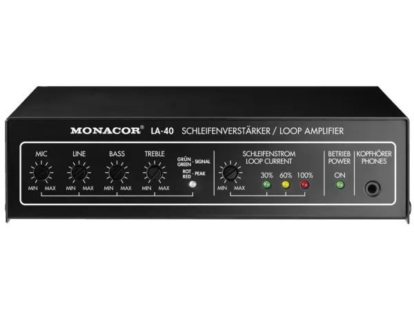 Monacor Loop Amplificatore (LA-40), 0,44%, Klemmeterminaler, 175 mm, 102 mm, 45 mm, 510 g