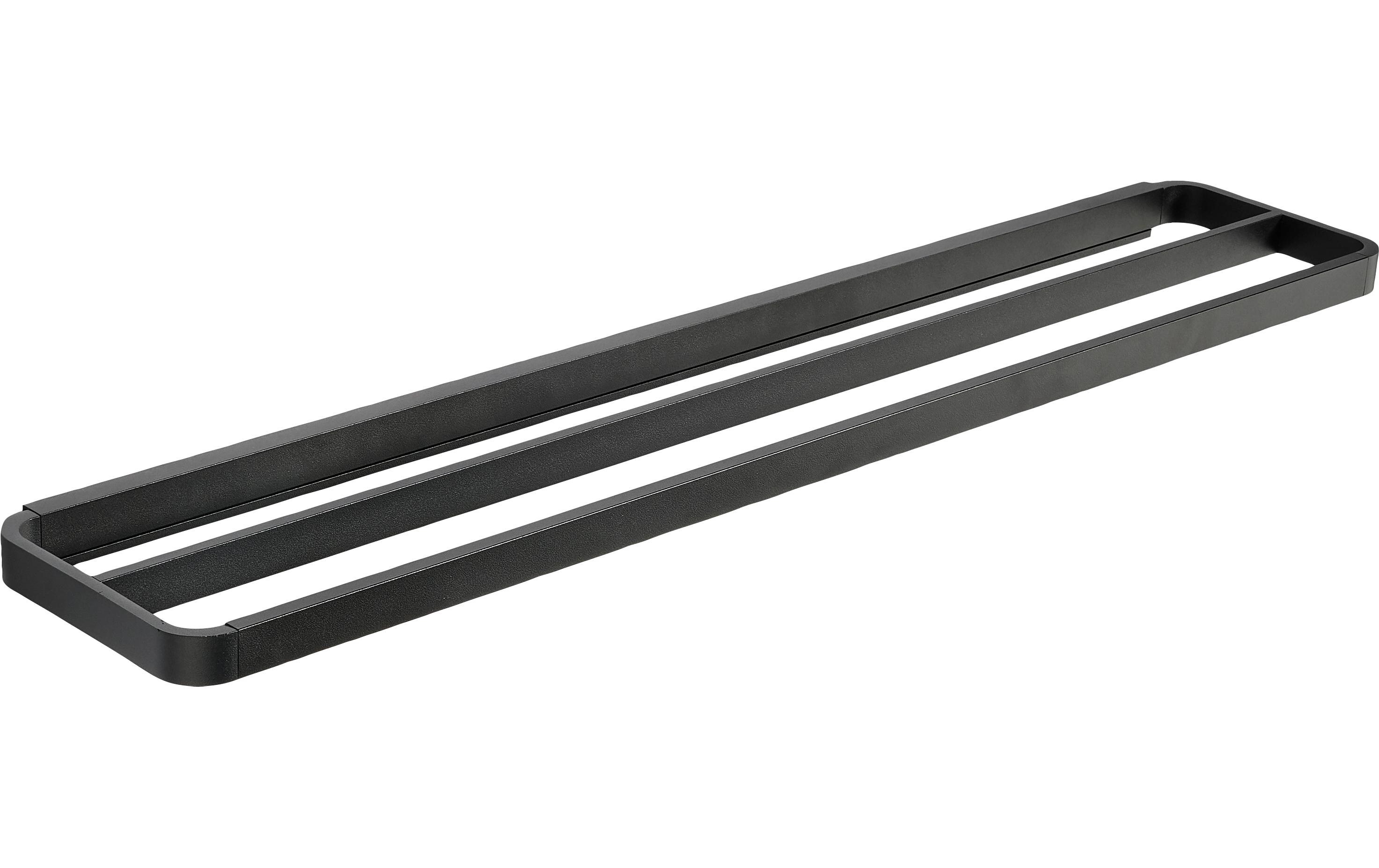 Handtuchhalter Rim 70 cm x 12 cm, 2-fach, SchwarzDoppelter Handtuchstange