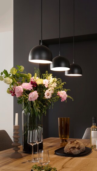 easy! by FHL Retrofit Balkenpendel Kia schwarz 105x18cm 140cm 3-flammig