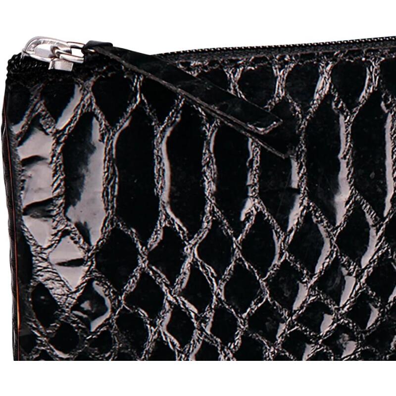 REPTILE DESIGN Trousse plate 22x11 cm, Python noir - Python noir