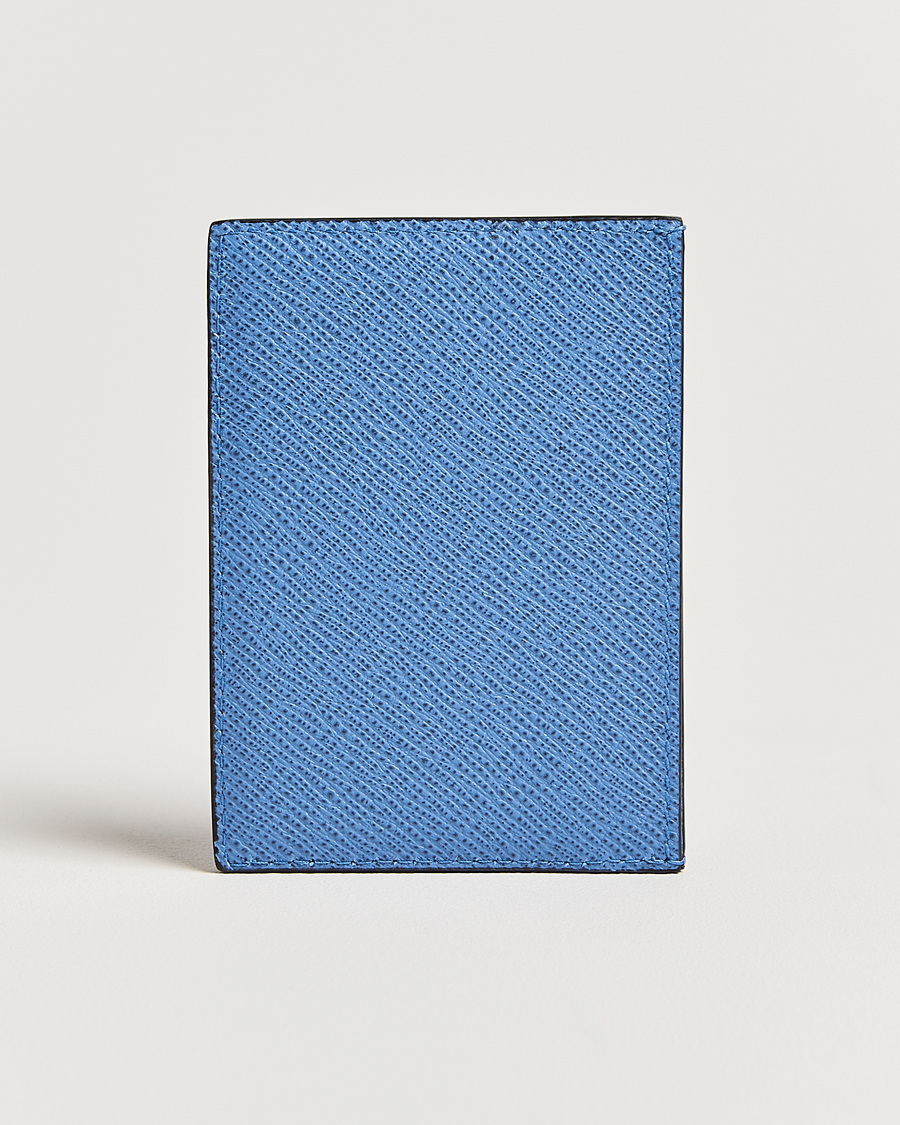 Smythson Panama 773 Cardholder Nile Blue