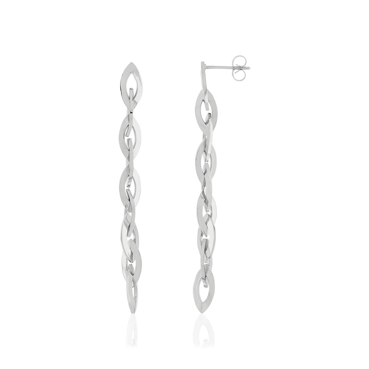 Boucles d'oreilles pendants acier
