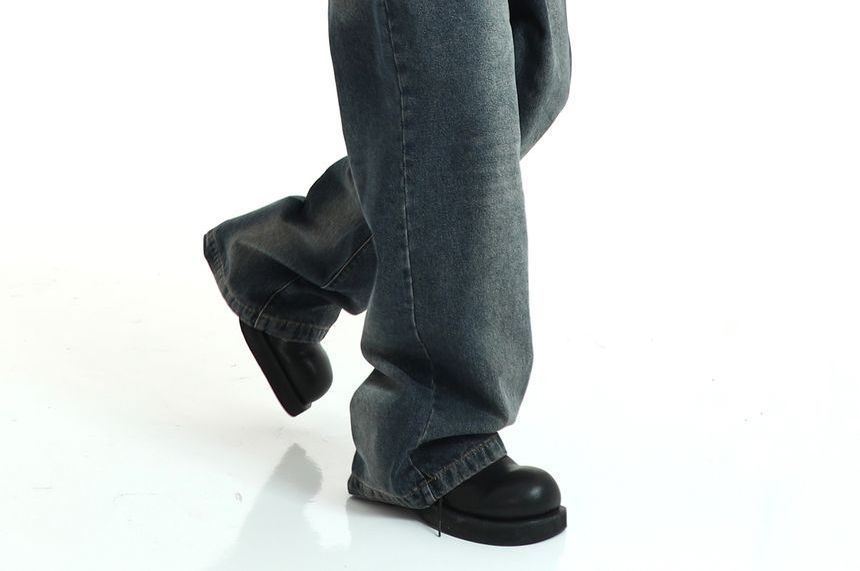 Meiksip - High-Waist Wide-Leg Jeans
