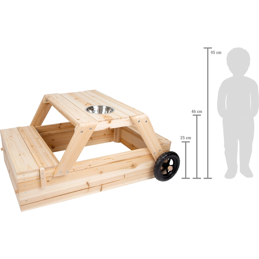 small foot® Sandkasten mit Sitzgruppe und Matschtisch