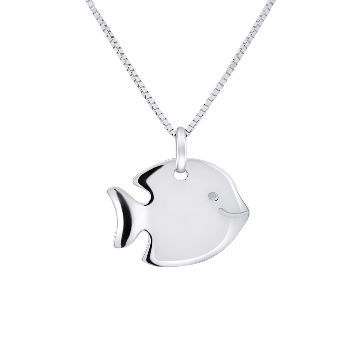 Pendentif POISSON - Or Blanc