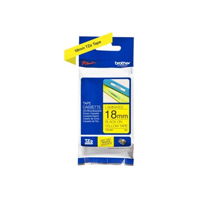 Brother TZe641 - Ruban d'étiquettes auto-adhésives - 1 rouleau (18 mm x 8 m) - fond jaune écriture noire