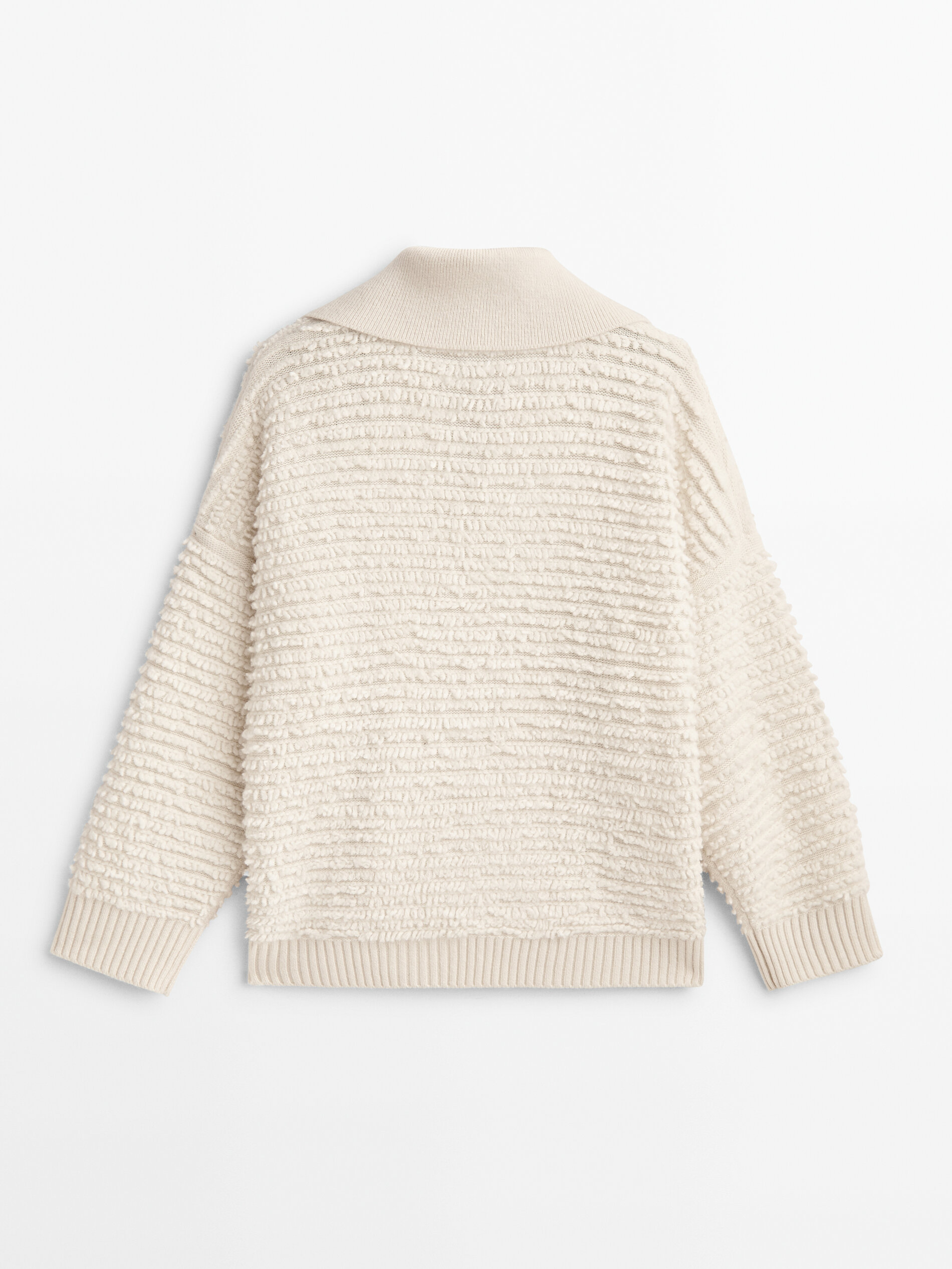 Jersey cuello polo ponto boucle - BEGE
