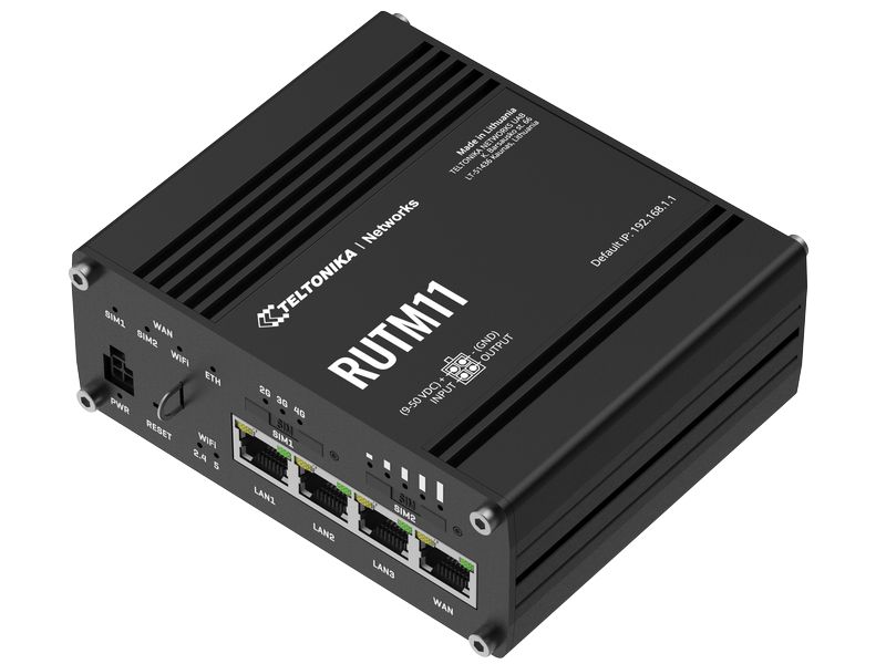 Teltonika LTE-Industrierouter RUTM11 mit WIFI 5 LTE&WiFi-5-Router mit umfangreichen Netzwerk- und Sicherheitsfunktionen für industrielle Anwendungen