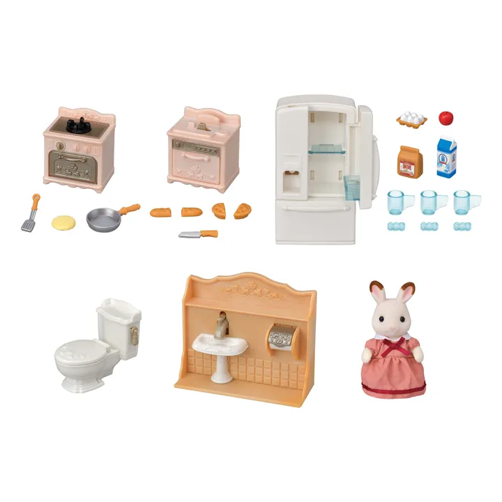 Sylvanian Families Le set d'ameublement cosy cottage et maman