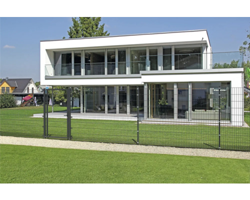 ALBERTS schuttingpaal met klemlippen voor inbetonnering, 6 x 4 x 240 cm, antraciet