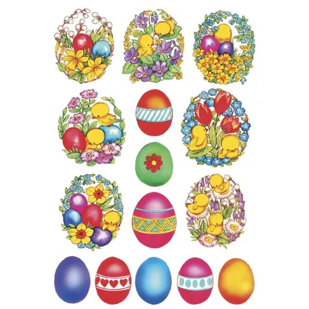 HERMA Sticker Osterkompsitionen Blumen & Küken