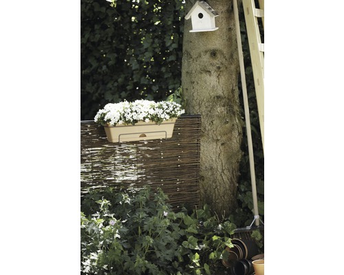 elho Green Basics all-in-1 bloembakset, kunststof, 68,5 x 18 x 16,5 cm, terracotta, inclusief beugel en schotel