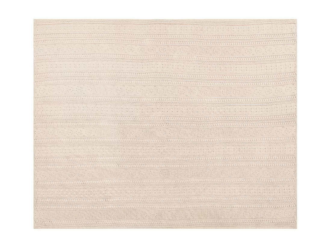 Couvre-lits DAULET Coton 150 x 200 cm Beige clair