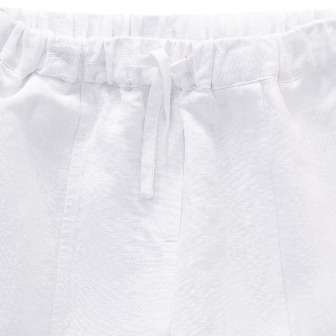 Jonas Nielsen Mädchen Leinen-Shorts mit Tunnelzug weiss